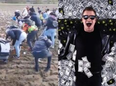 VIDEO: Známy český influencer vyhodil z vrtuľníka milión dolárov. Ľudia zbierali peniaze do igelitiek!